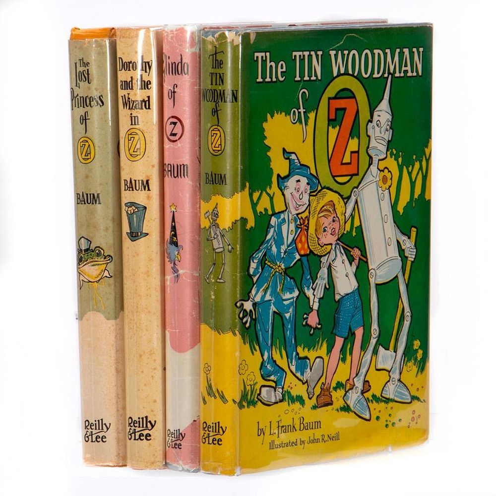 Appraisal: Four Baum Oz Books in variant dust jackets Dorothy and