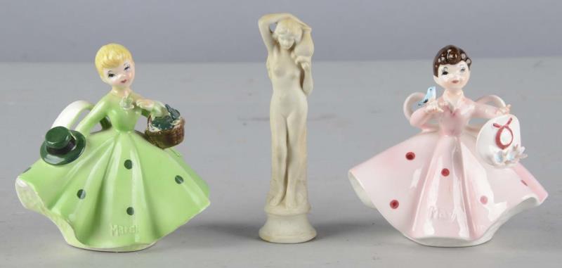 Appraisal: Lot of Small Women Figurines Including - Small souvenir statue