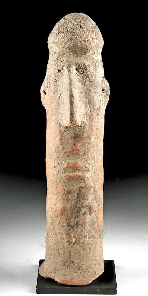 Appraisal: African Bura Asinda-Sikka Terracotta Memorial Head West Africa Niger Bura