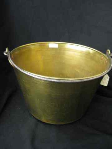 Appraisal: Brass Pail or Bucket iron swing handle '' diameter