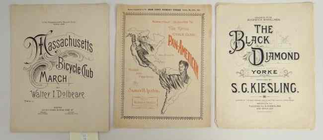 Appraisal: Lot of three pieces of early sheet music '' x