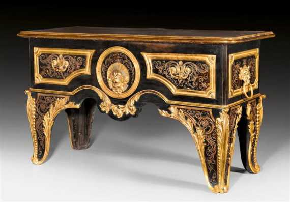 Appraisal: IMPORTANT COMMODE EN BUREAU Regence by A C BOULLE Andre