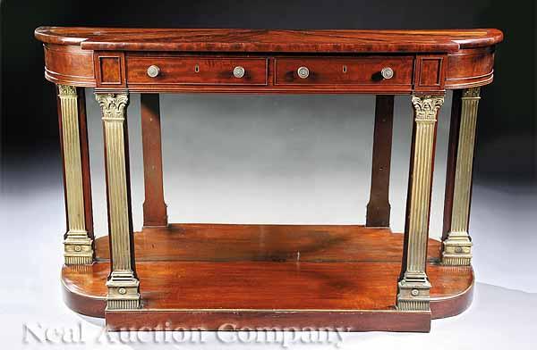 Appraisal: A George V Mahogany and Bronze-Mounted Pier Table cross-banded top