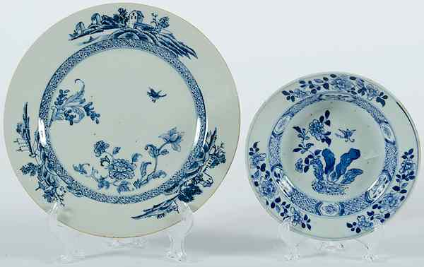 Appraisal: Chinese Export Blue and White Chinese export includes a blue