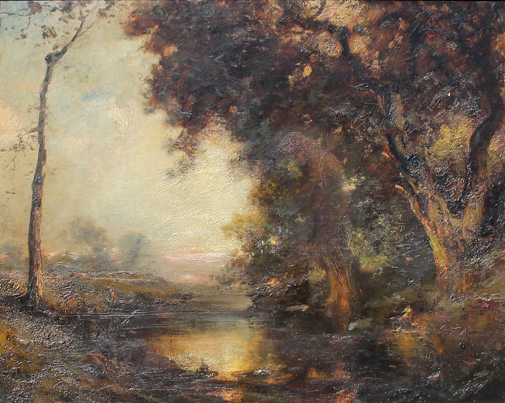 Appraisal: TEED Arthur Douglas American - Tonalist Landscape with Stream Oil