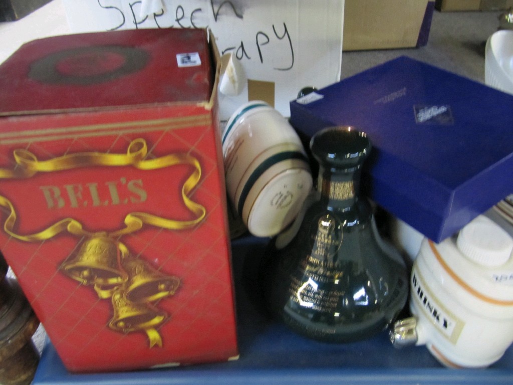 Appraisal: Tray of assorted whisky decanters etc