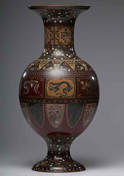 Appraisal: Large Cloisonne Vase th century a large cloisonne vase having