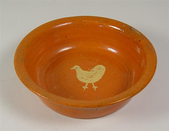 Appraisal: Jugtown Pottery Bowl Early mark - Hand painted with yellow