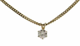 Appraisal: kt Diamond Pendant and kt Chain diamond set in kt