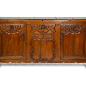 Appraisal: A Louis XV Style Fruitwood Server th Century Height x