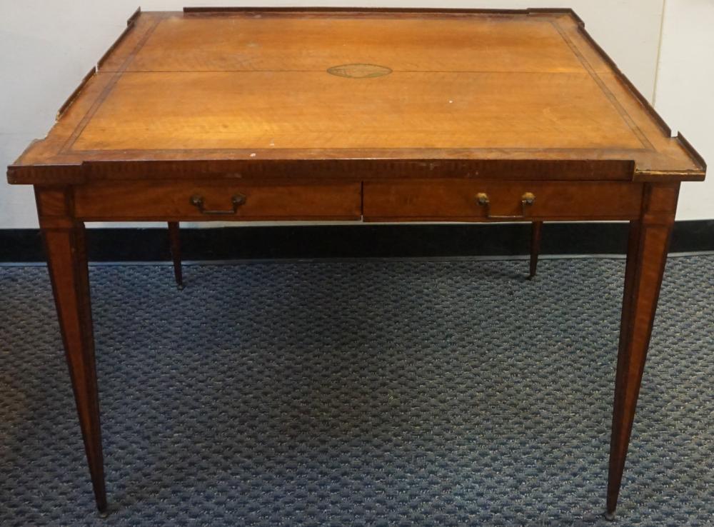 Appraisal: GEORGE IV SATINWOOD AND MAHOGANY TURRET-TOP HUNT BOARD X X