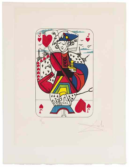 Appraisal: Salvador Dali Spanish - Jack of Hearts from Playing Cards