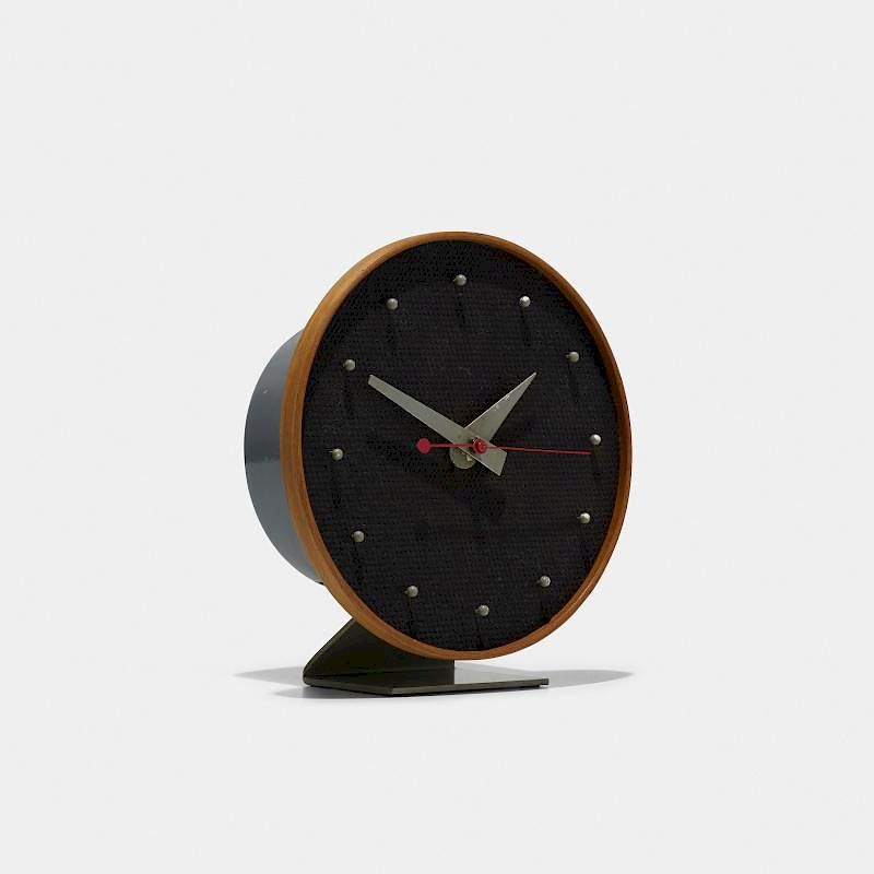 Appraisal: George Nelson Associates Masonite table clock model A George Nelson