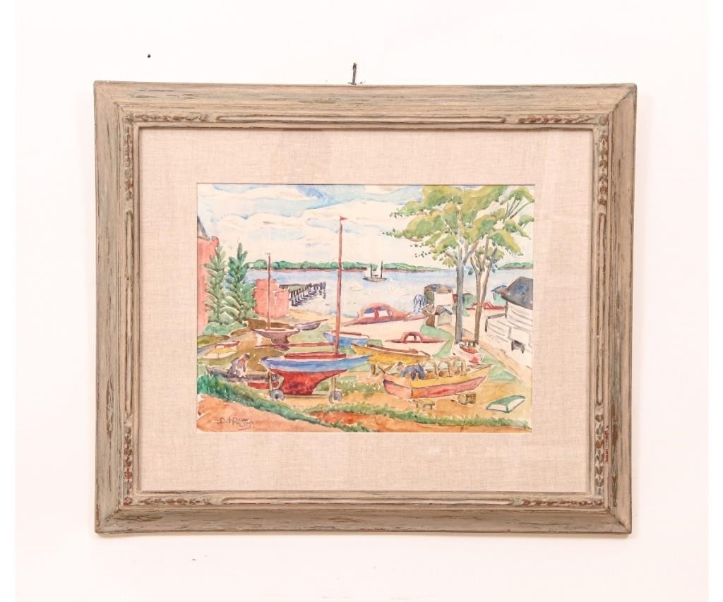 Appraisal: Dox Thrash - PA Canada framed and matted watercolor of