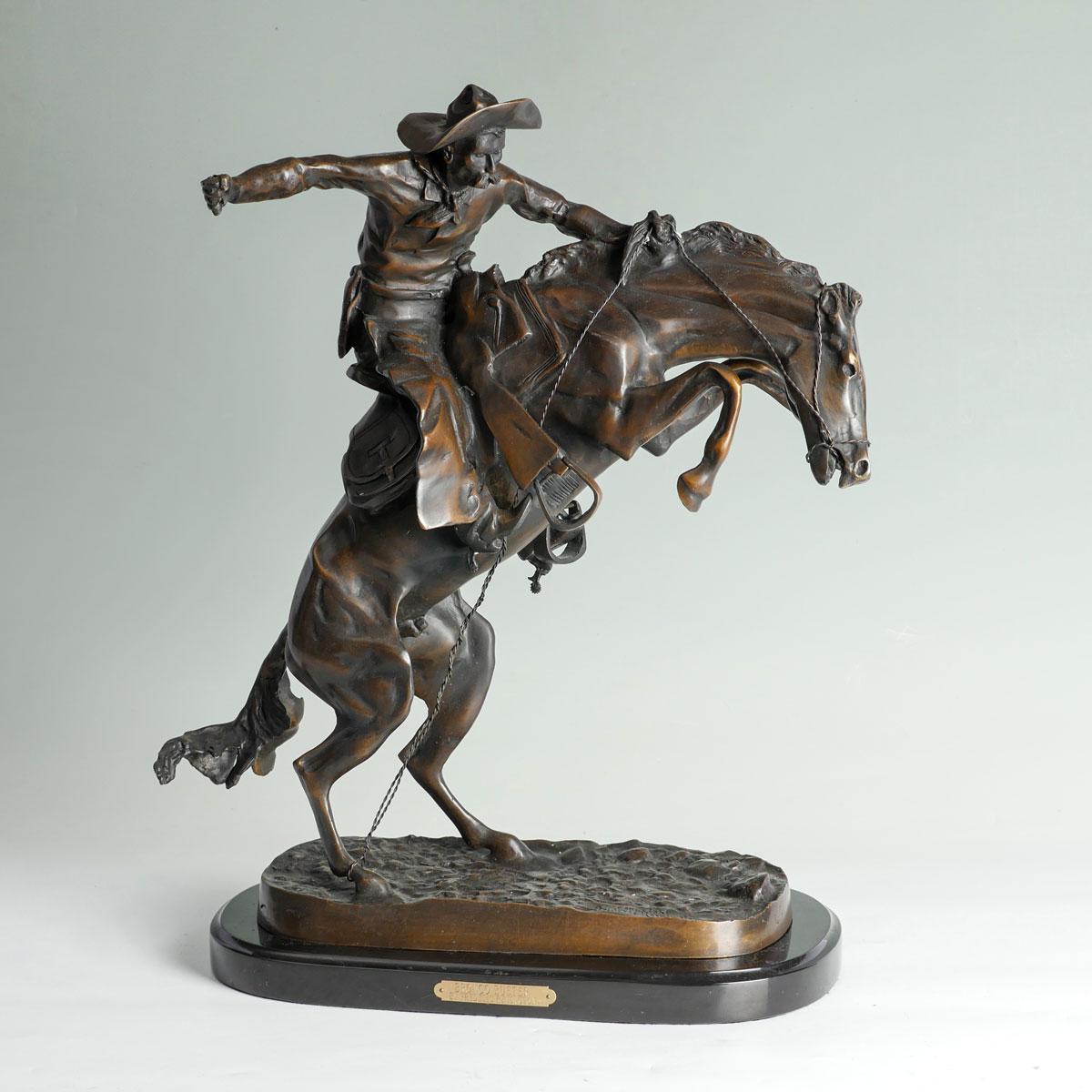 Appraisal: BRONCO BUSTER BRONZE AFTER FREDERIC REMINGTON '' in height affixed