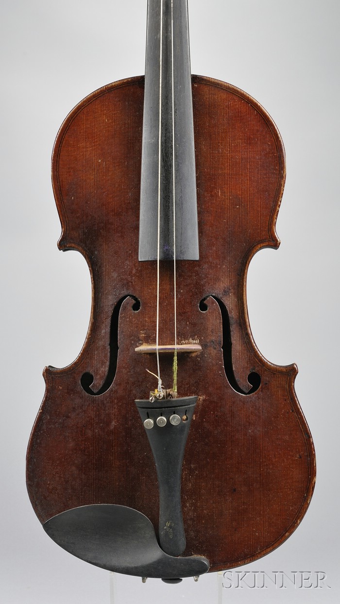 Appraisal: American Violin P C Poulsen Chicago c number bearing the