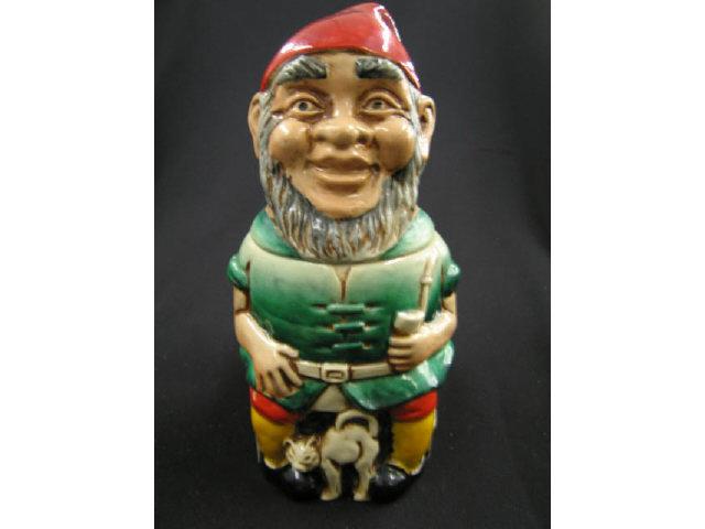 Appraisal: Goebel German Figural Pottery Character Stein seated gnome cat at