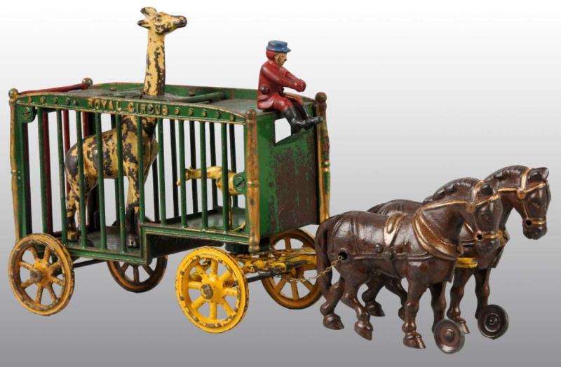 Appraisal: Cast Iron Hubley -Horse Royal Circus Cage Wagon Description Includes