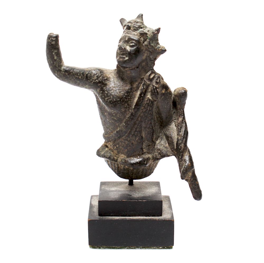 Appraisal: Ancient Greco-Roman Sol Uelios Figural Bronze Ancient Greco-Roman God Sol