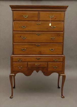 Appraisal: Queen Anne Pine and Cherry Highboy