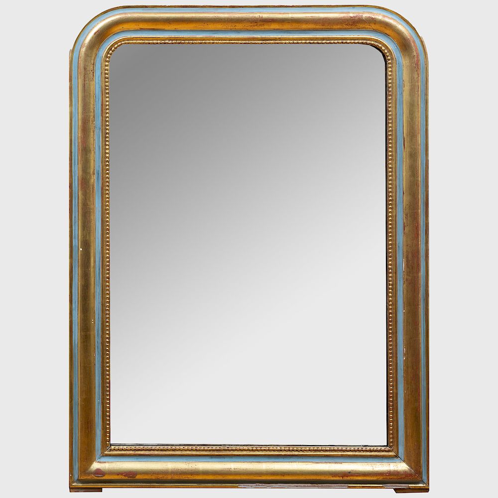 Appraisal: Napoleon III Painted and Parcel-Gilt Mirror x in Condition In