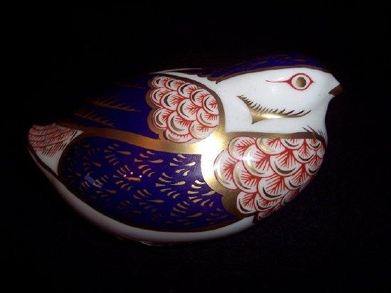 Appraisal: A Royal Crown Derby paperweight a quail date code LIV