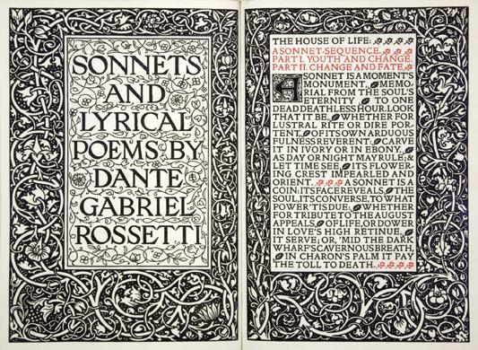 Appraisal: ROSSETTI Dante Gabriel Sonnets and Lyrical Poems Hammersmith Kelmscott Press