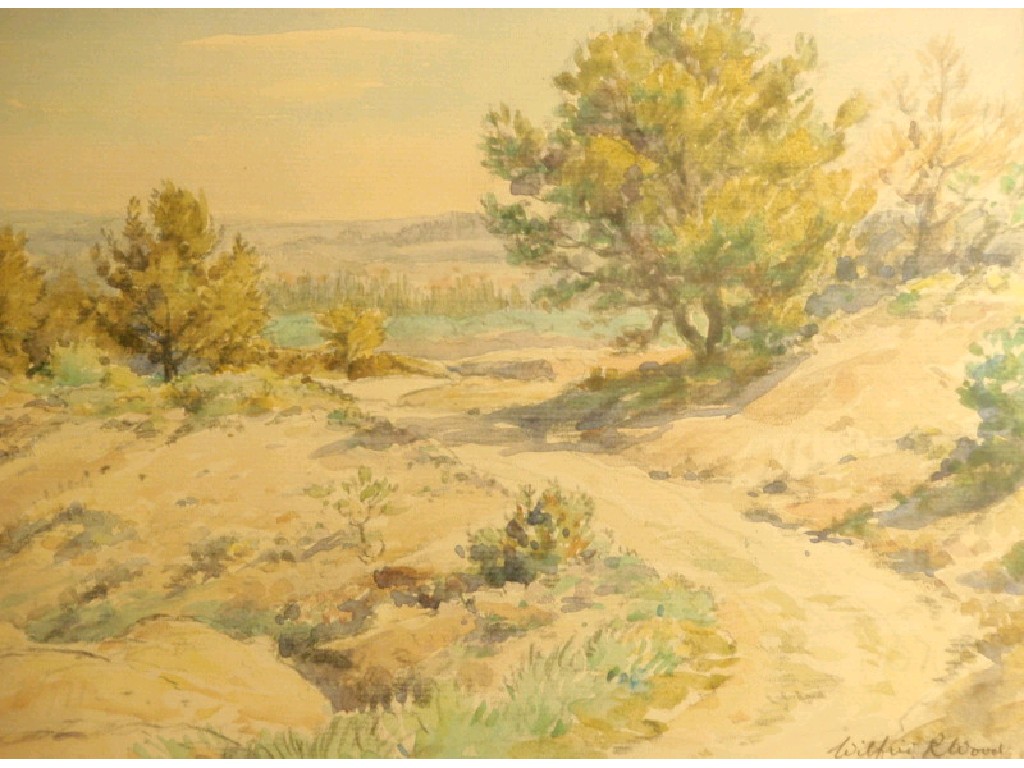 Appraisal: Wilfrid Rene Wood - Landscape with path and trees watercolour