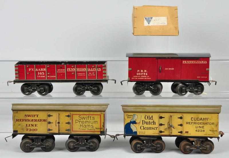 Appraisal: Lot of Bing Gauge Freight Train Cars Description German Includes