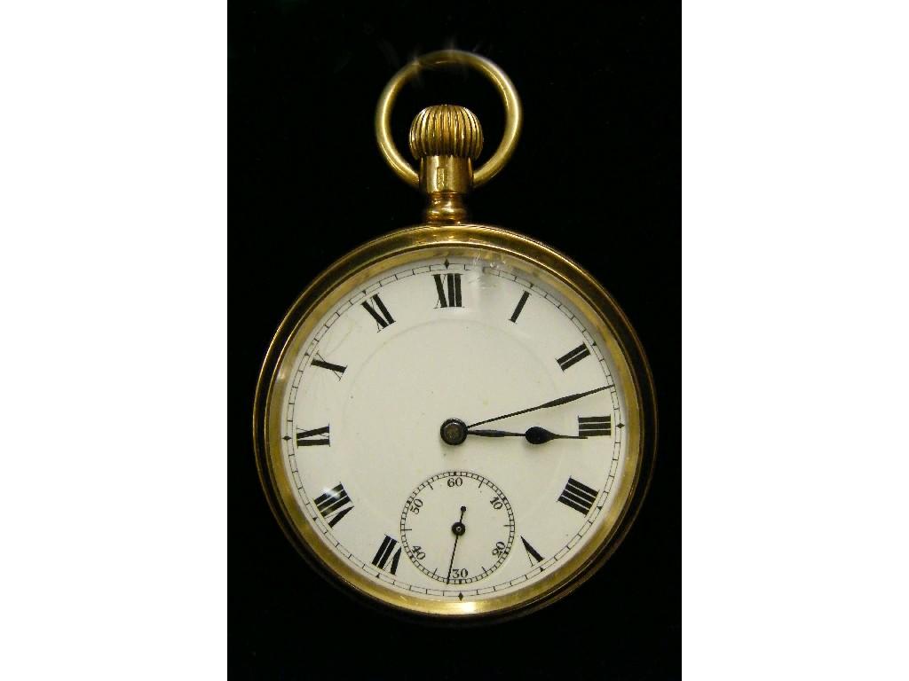 Appraisal: - -A ct open faced lever pocket watch two ct