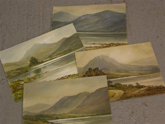 Appraisal: Keith Burtonshaw four watercolours of the Lake District Crummock Water