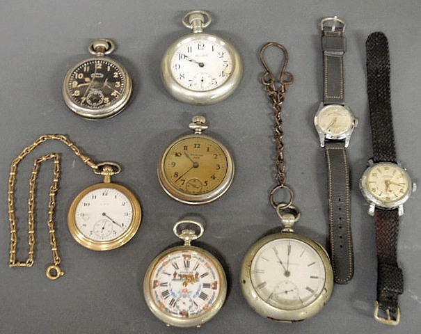 Appraisal: Six pocket watches by various makers incl an Elgin g