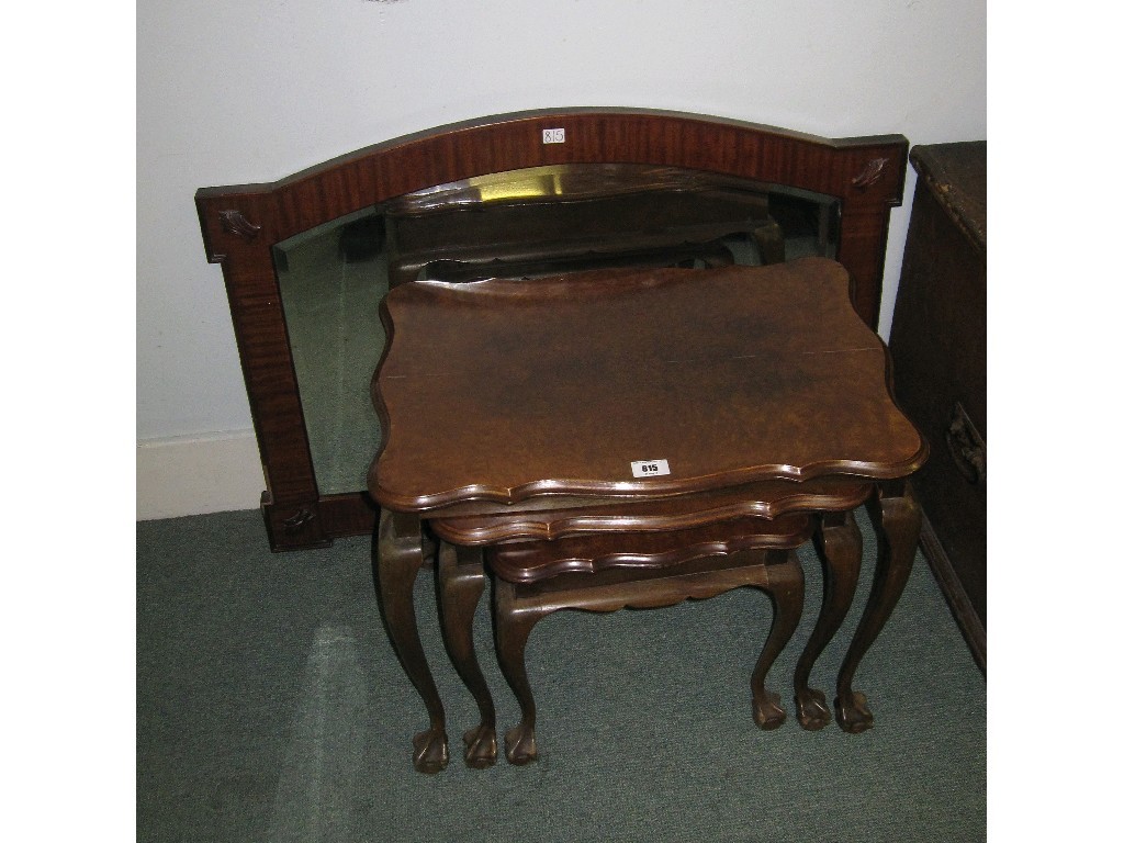 Appraisal: Lot comprising nest of tables and a wall mirror