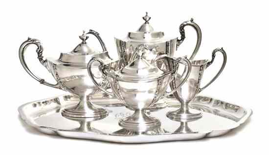 Appraisal: An American Sterling Silver Tea and Coffee Service International comprising