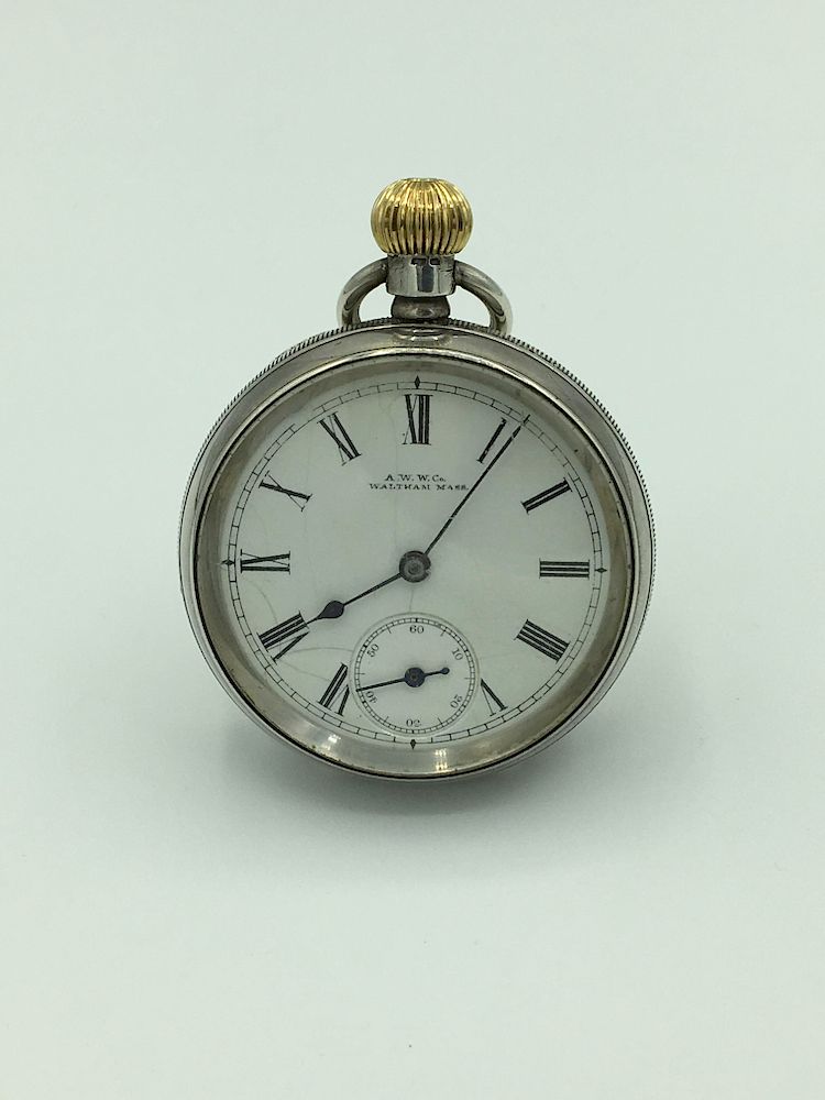 Appraisal: Waltham Silver Jewel Open Face Pocket Watch Size s Serial