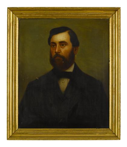 Appraisal: American School th century portrait of a sea captain Unsigned