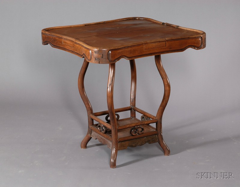 Appraisal: Square Rosewood Gaming Table China th century x x in