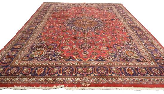 Appraisal: RUG Persian Mashed ' x ' semi-antique signed in border