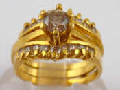 Appraisal: A yellow metal tests carat gold diamond ring made in