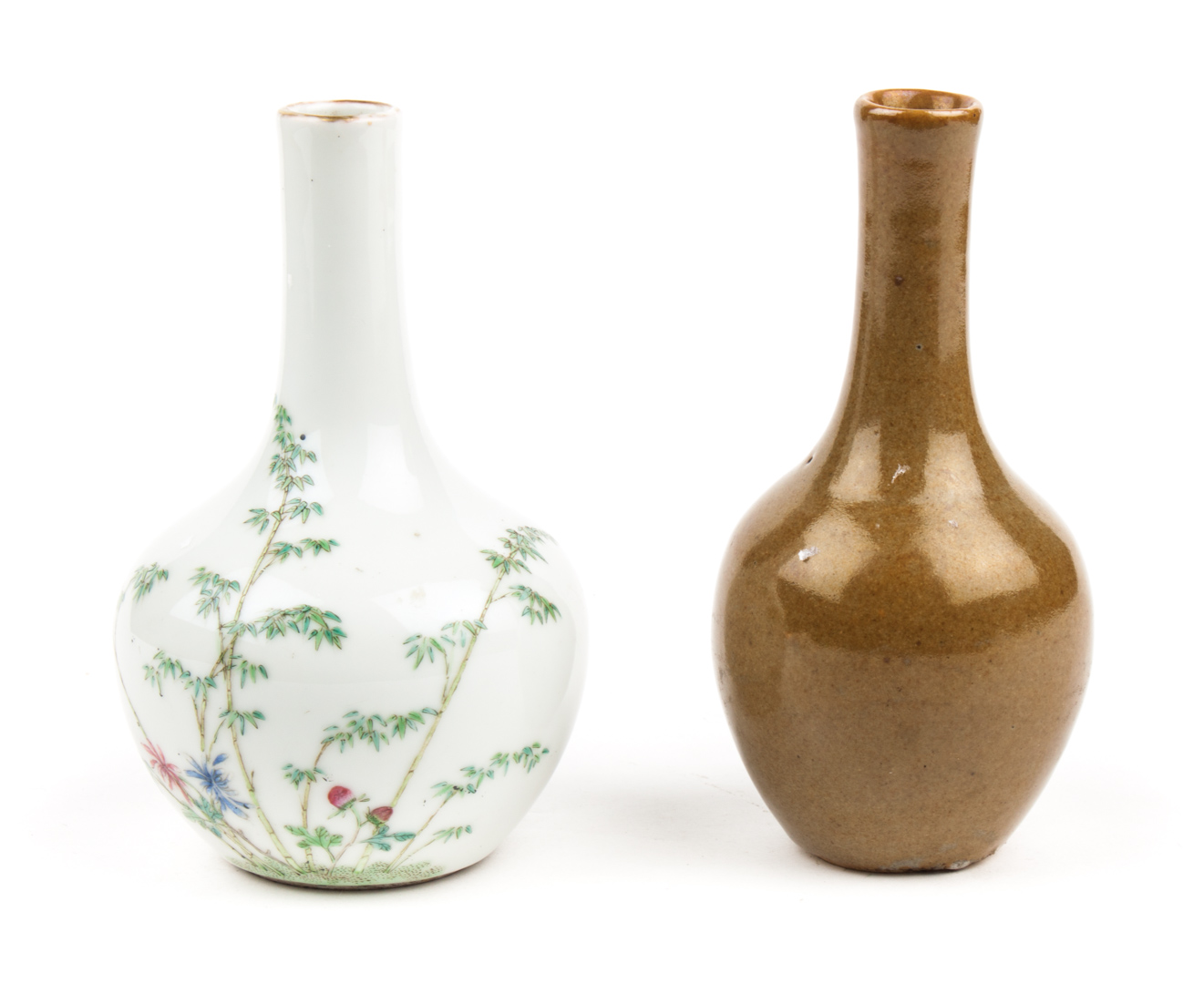 Appraisal: Two Chinese monochrome porcelain vases th century blanc de chine