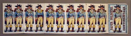 Appraisal: Lot Color Lithographic Paper Soldier Dolls Paper Soldiers Continentals New