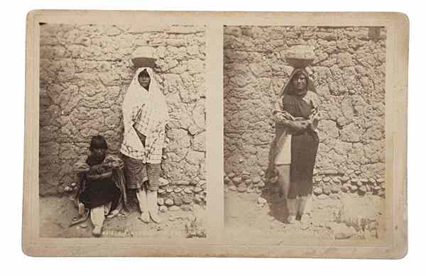 Appraisal: W H Jackson Photograph of Girls at San Juan Pueblo