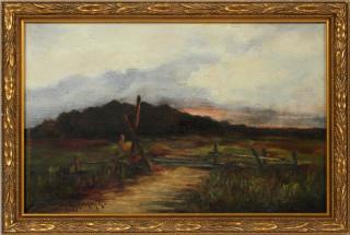 Appraisal: JULIAN ONDERDONK OIL ON CANVAS H L LANDSCAPE AT DUSK