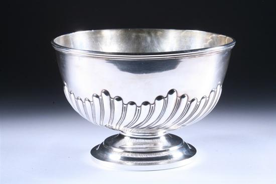 Appraisal: VICTORIAN IRISH SILVER PEDESTAL BOWL Waterhouse Co Dublin Gadrooned decoration