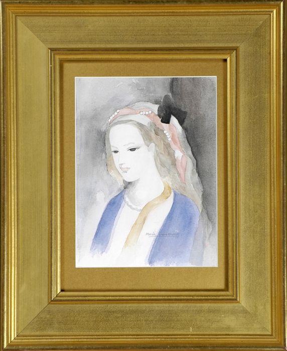 Appraisal: After Marie Laurencin Portrait of a Young Woman Watercolor on