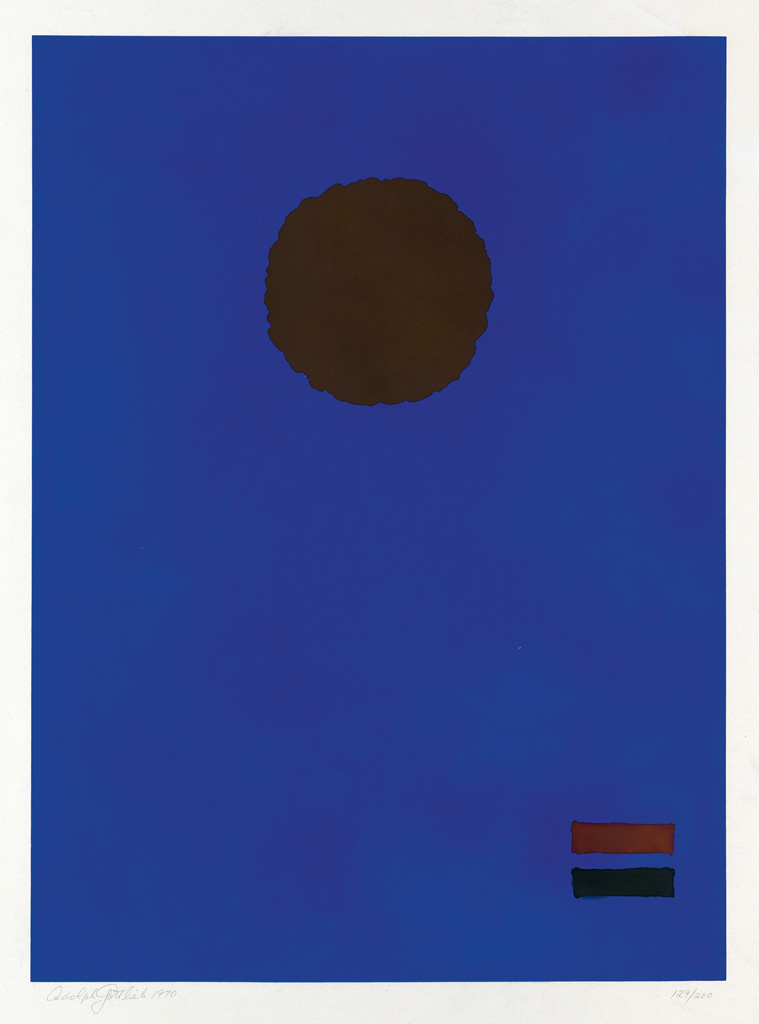 Appraisal: ADOLPH GOTTLIEB Blue Night Color screenprint x mm x inches