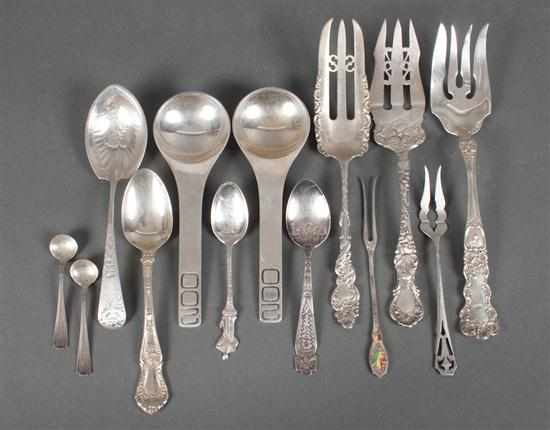 Appraisal: Twelve assorted American and other sterling silver souvenirs small serving