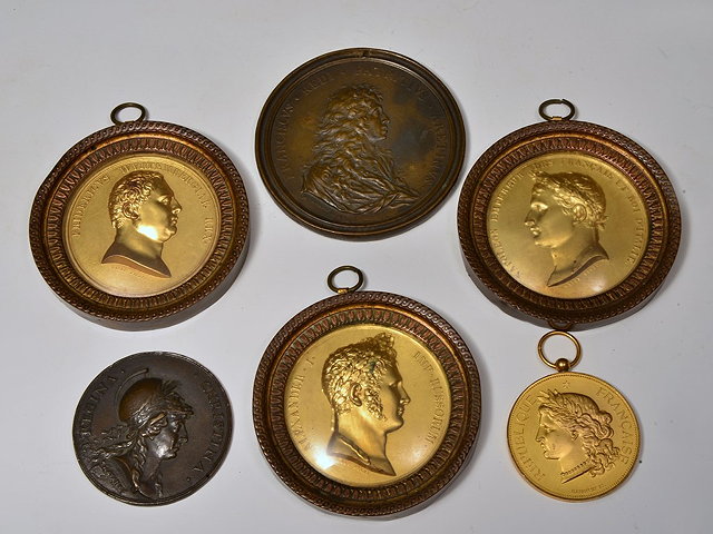 Appraisal: A COLLECTION OF THREE MEDALLIONS commemorating Napoleon Frederick and Alexander