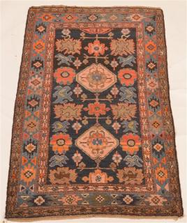 Appraisal: Antique Floral and Medallion Oriental Area Rug Antique Floral and