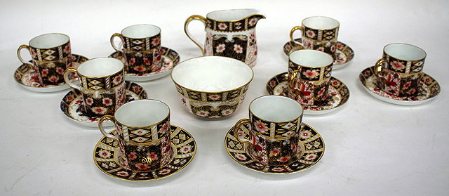 Appraisal: A ROYAL CROWN DERBY JAPAN PATTERN COFFEE SET comprising eight